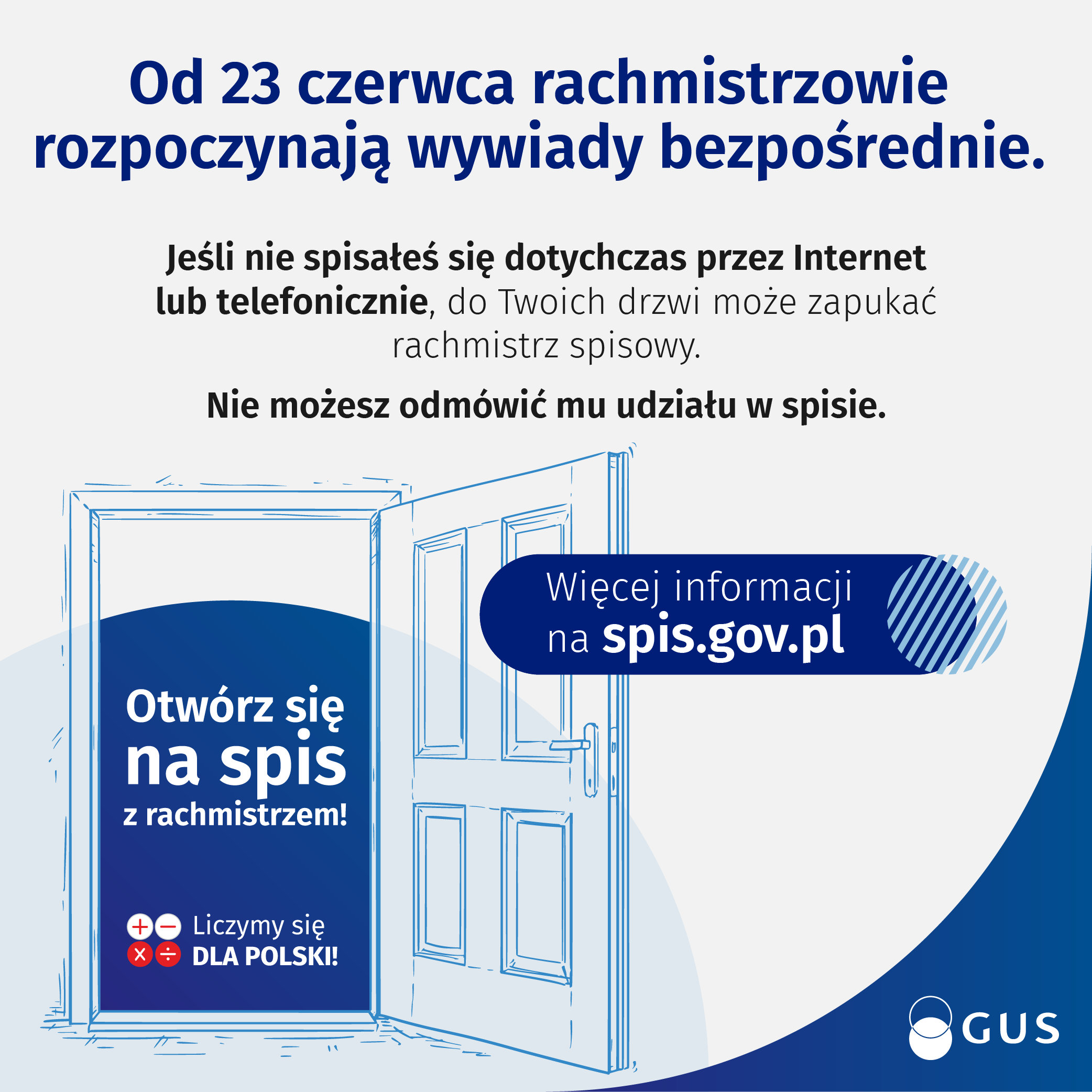 Plakat promujący Narodowy Spis powszechny